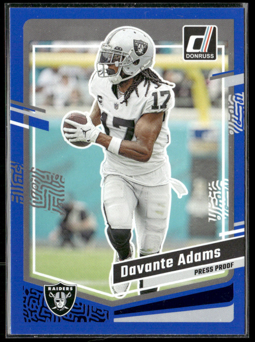 Davante Adams 2023 Donruss Press Proof Blue #174 Las Vegas Raiders