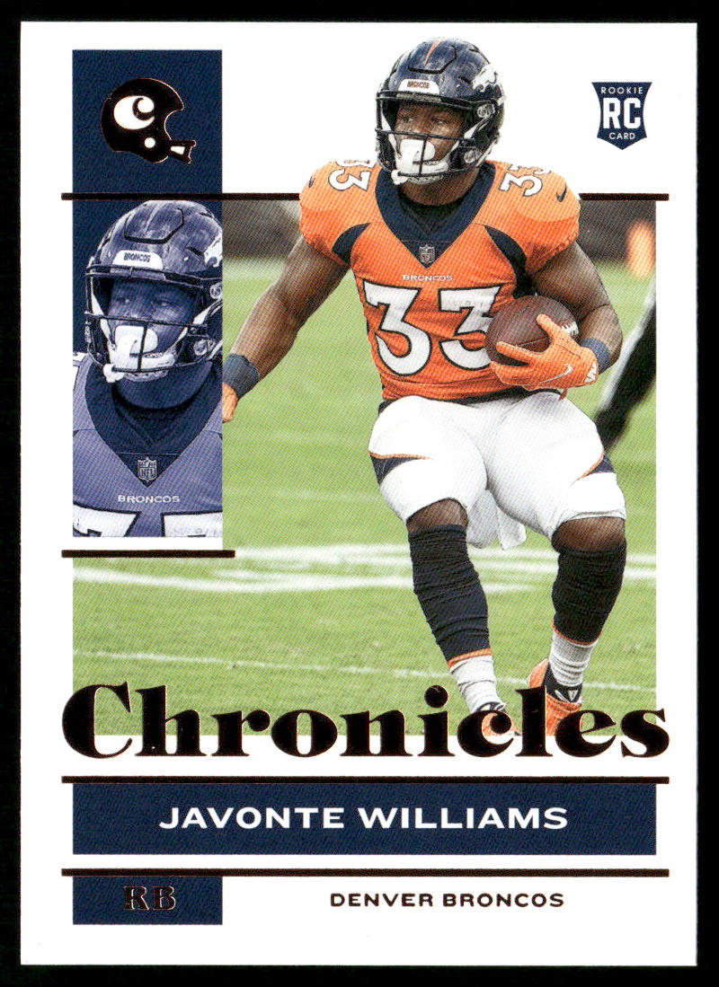 Javonte Williams 2021 Panini Chronicles #31 RC Denver Broncos