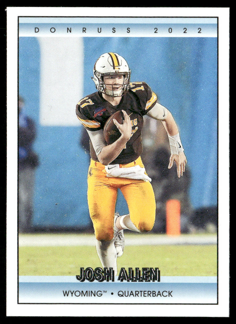 Josh Allen 2022 Panini Chronicles Draft Picks Donruss Retro #21 Wyoming Cowboys