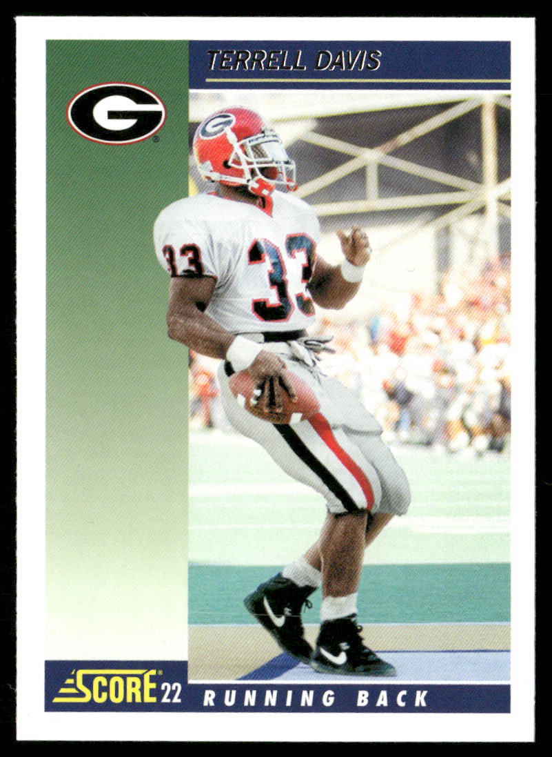 Terrell Davis 2022 Panini Chronicles Draft Picks Score Retro Pink #12 Bulldogs