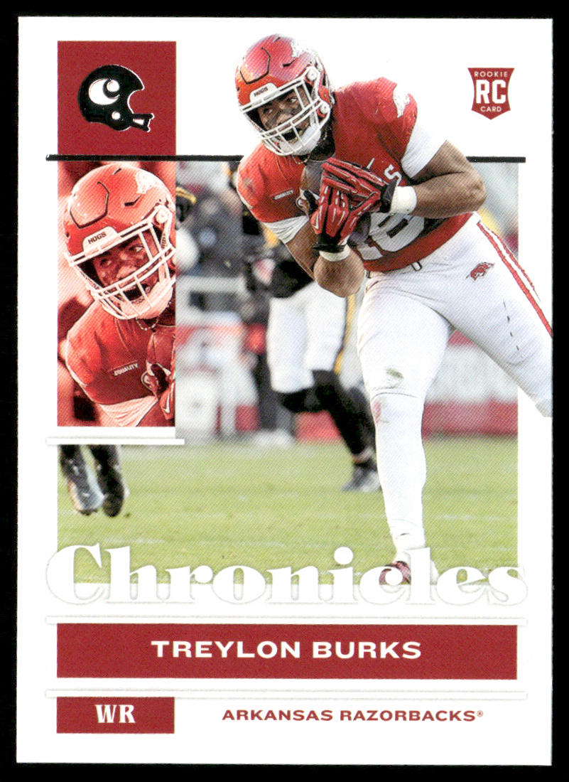 Treylon Burks 2022 Panini Chronicles Draft Picks #13 Arkansas Razorbacks