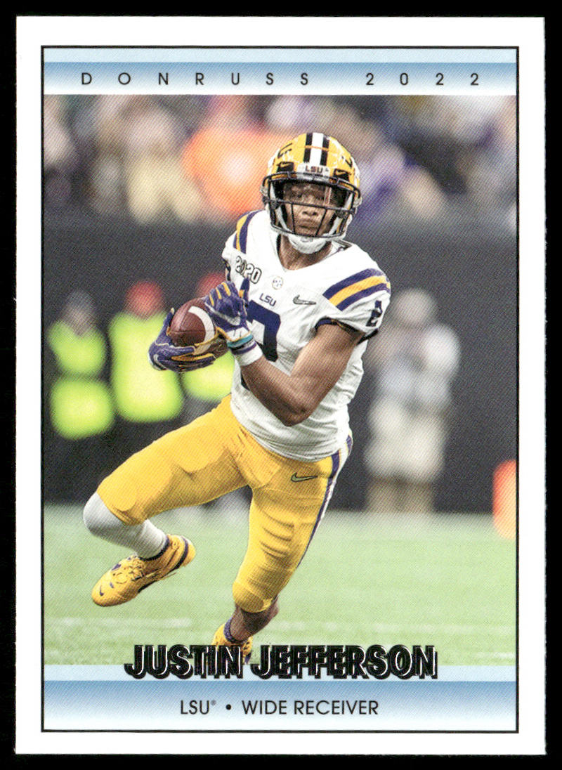 Justin Jefferson 2022 Panini Chronicles Draft Picks Donruss Retro #11 LSU Tigers