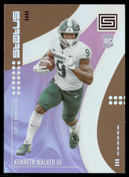 Kenneth Walker III 2022 Panini Chronicles Draft Picks Status Bronze #19 Spartans