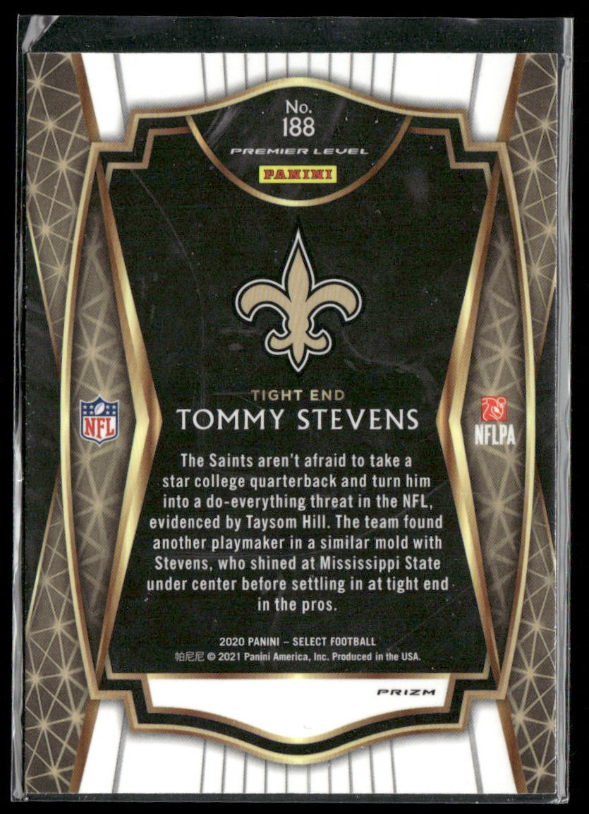Tommy Stevens 2020 Panini Select Silver Prizm #188 RC New Orleans Saints