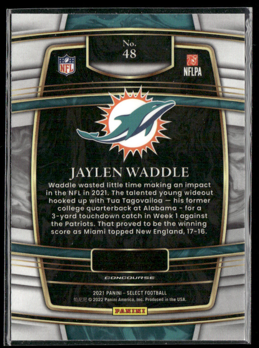 Jaylen Waddle 2021 Panini Select #48 RC Miami Dolphins