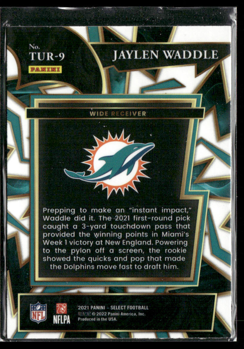 Jaylen Waddle 2021 Panini Select Turbocharged #TUR-9 Miami Dolphins