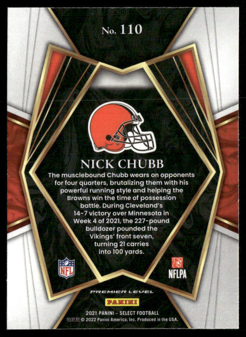 Nick Chubb 2021 Panini Select #110 Cleveland Browns