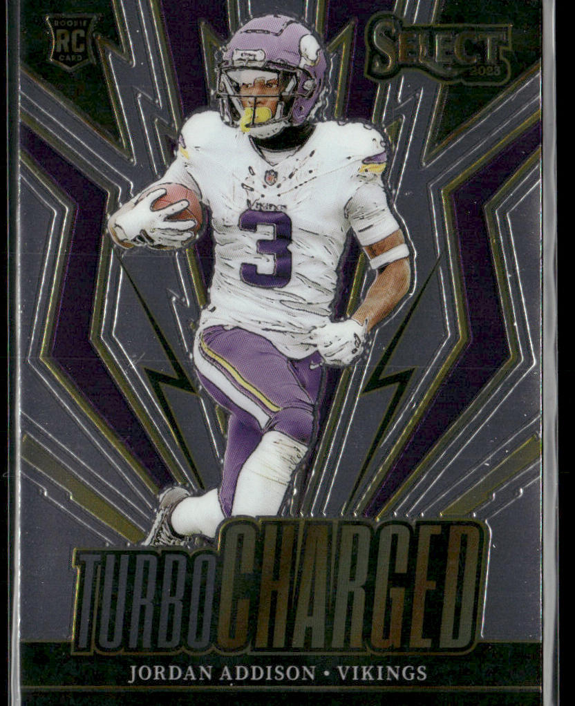 Jordan Addison 2023 Panini Select Turbocharged #TUR-JAD Minnesota Vikings