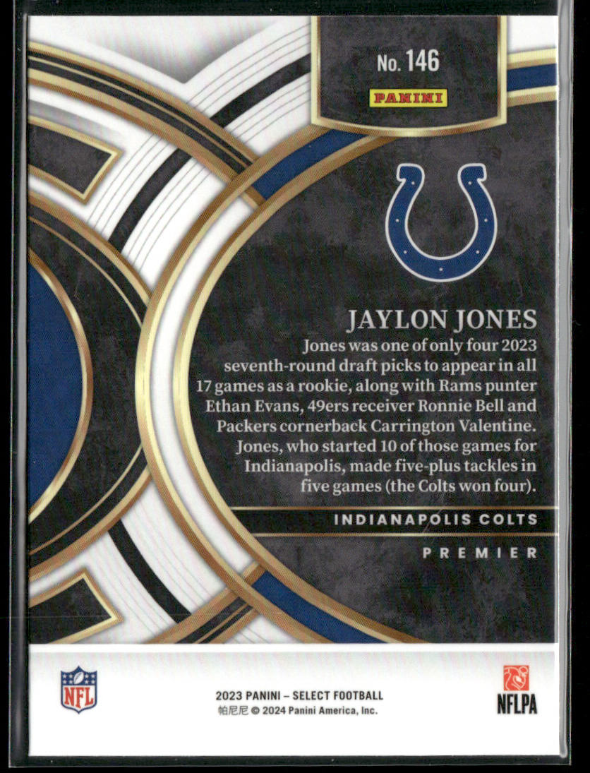 Jaylon Jones 2023 Panini Select #146 Indianapolis Colts