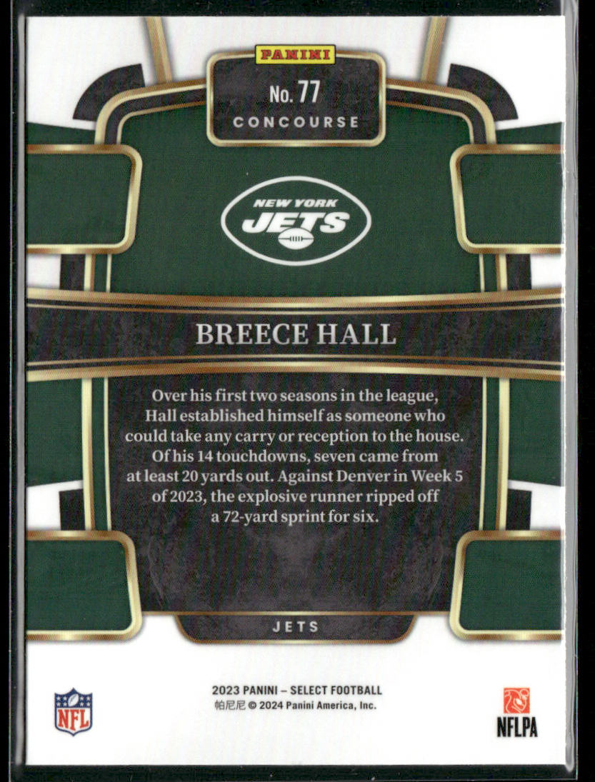 Breece Hall 2023 Panini Select #77 New York Jets