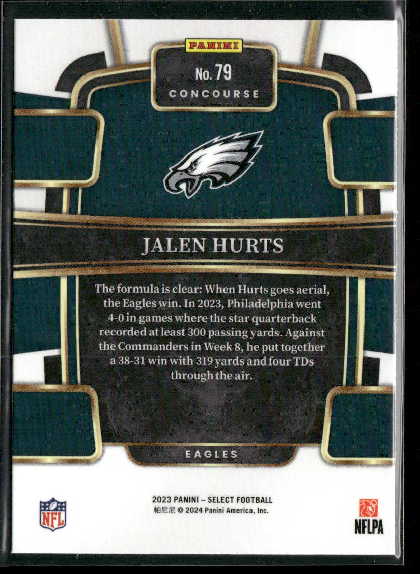 Jalen Hurts 2023 Panini Select #79 Philadelphia Eagles