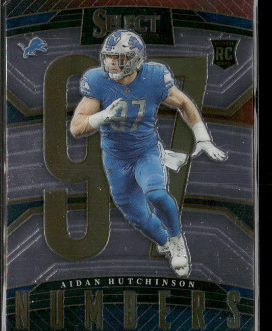 Aidan Hutchinson 2022 Panini Select Select Numbers #SN-25 Detroit Lions