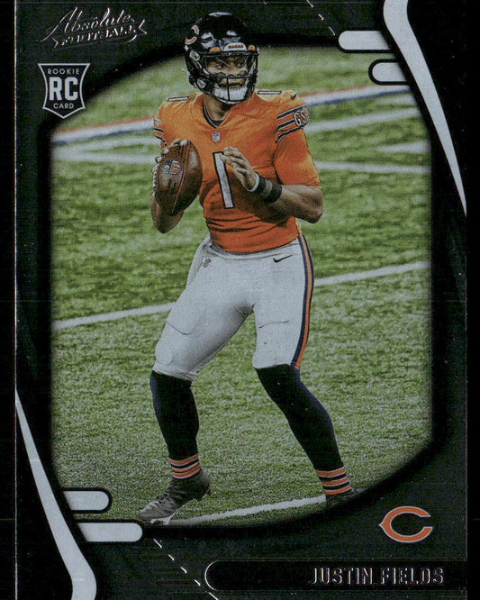 Justin Fields 2021 Panini Absolute Green #108 Chicago Bears