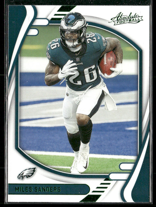 Miles Sanders 2021 Panini Absolute Green #78 Philadelphia Eagles