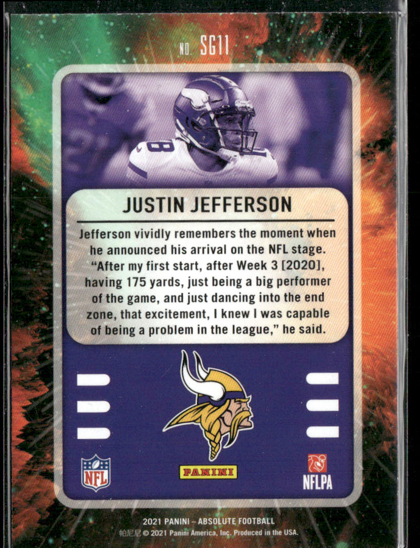 Justin Jefferson 2021 Panini Absolute Star Gazing #SG11 Minnesota Vikings