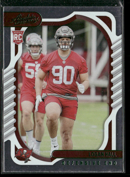 Logan Hall 2022 Panini Absolute Green #185 RC Tampa Bay Buccaneers