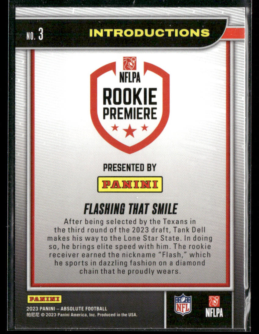 Flashing that Smile 2023 Panini Absolute Introductions #3 Houston Texans