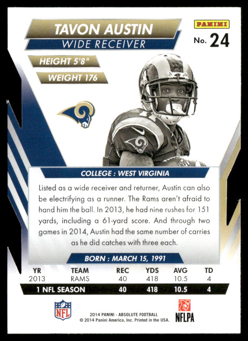 Tavon Austin 2014 Panini Absolute Retail #24 St. Louis Rams