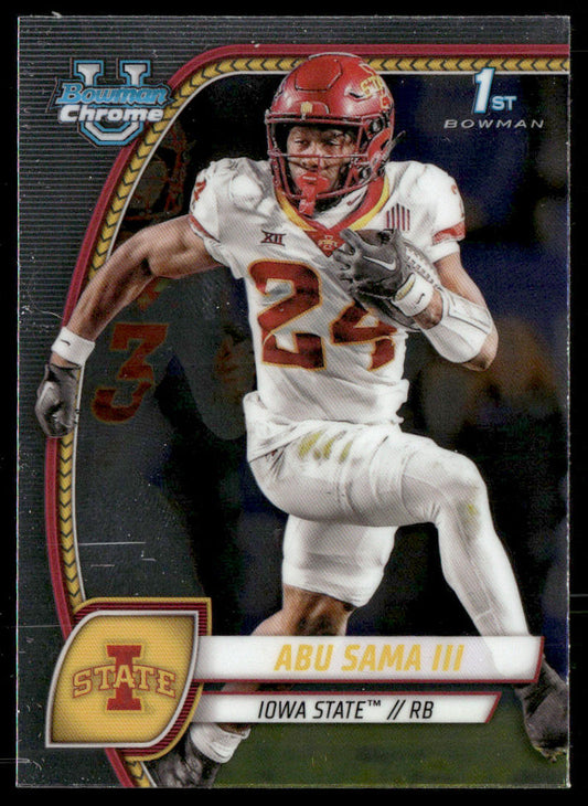 Abu Sama III 2024 Bowman University Chrome #7 Iowa State Cyclones