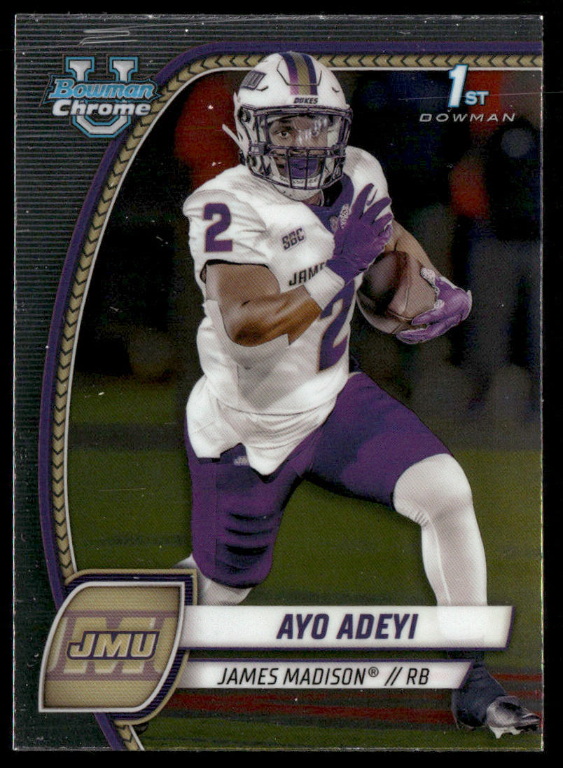 Ayo Adeyi 2024 Bowman University Chrome #18 James Madison Dukes