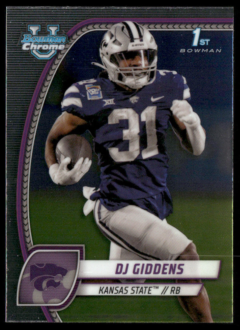 DJ Giddens 2024 Bowman University Chrome #33 Kansas State Wildcats