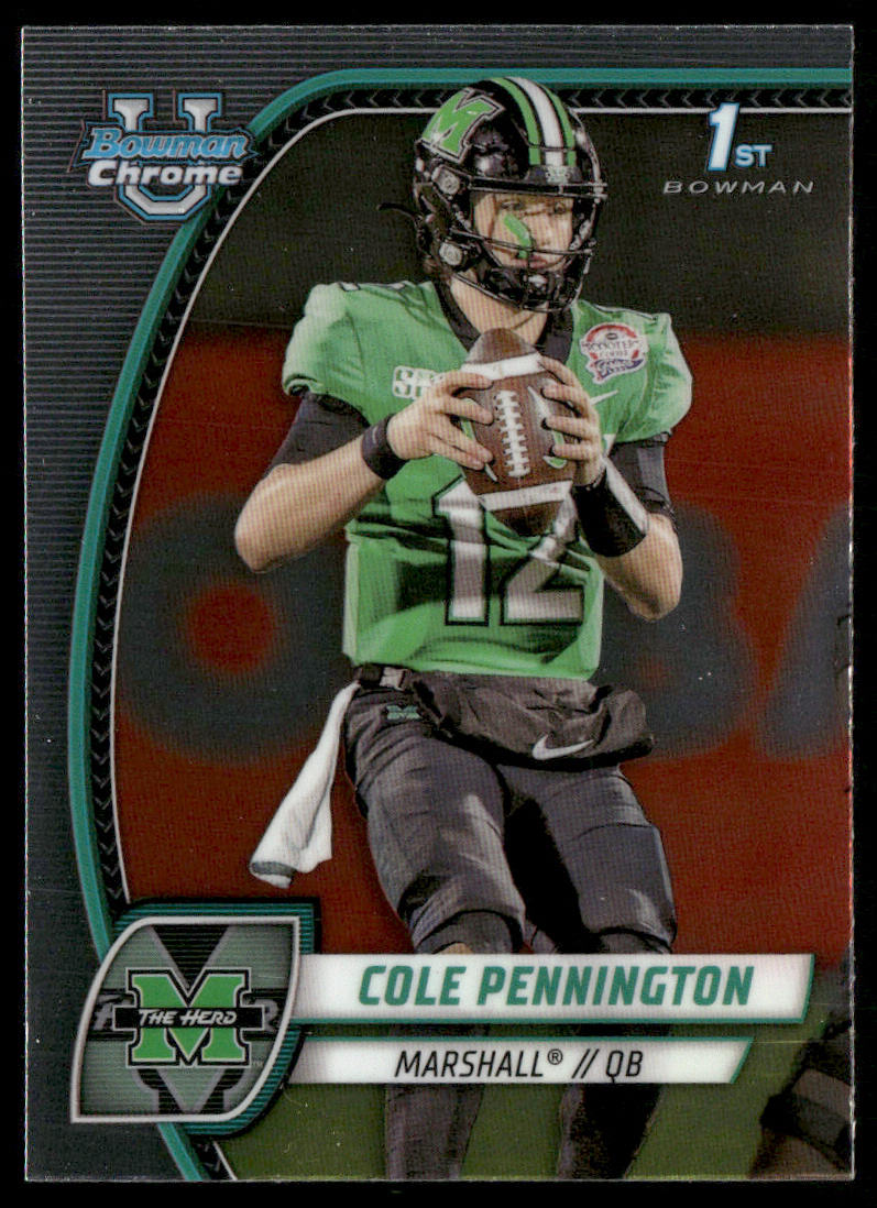 Cole Pennington 2024 Bowman University Chrome #45 Marshall Thundering Herd
