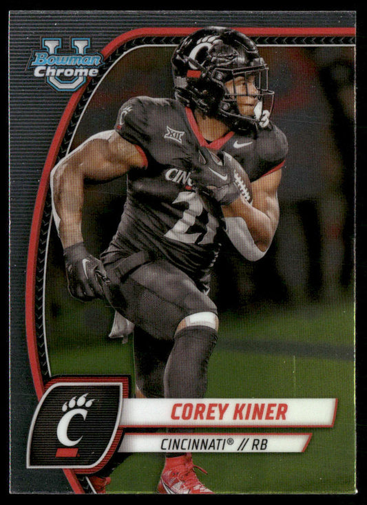 Corey Kiner 2024 Bowman University Chrome #47 Cincinnati Bearcats