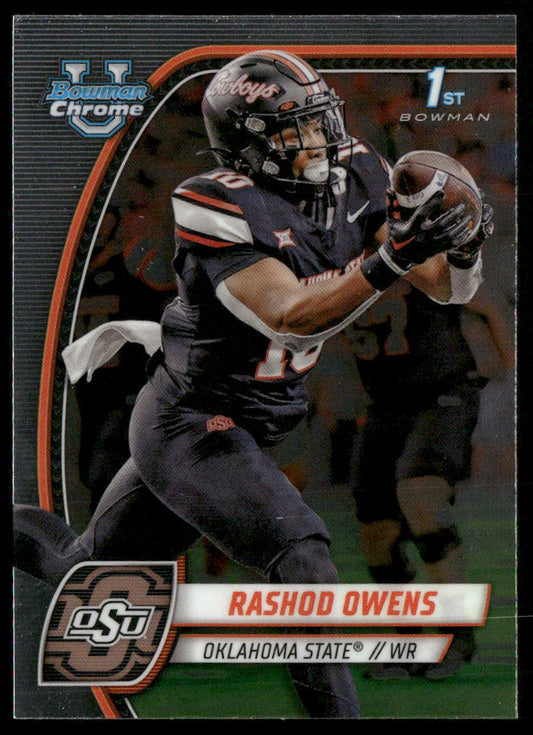 Rashod Owens 2024 Bowman University Chrome #151 Oklahoma State Cowboys