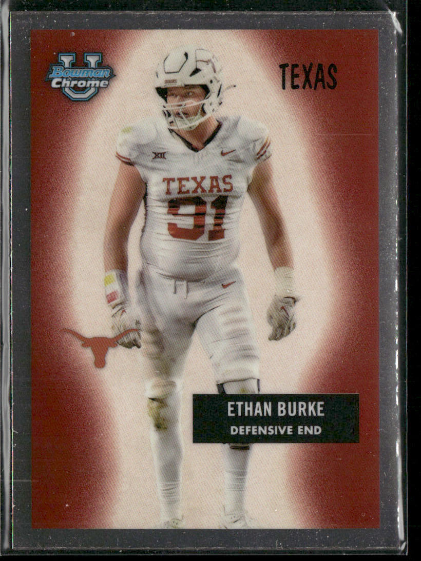 Ethan Burke 2024 Bowman University Chrome 1955 Bowman Football #55B-28 Longhorns
