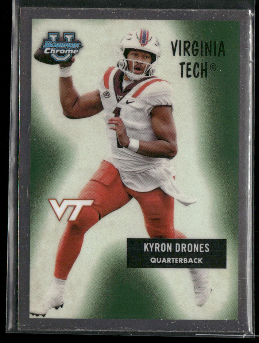 Kyron Drones 2024 Bowman University Chrome 1955 Bowman Football #55B-22 Hokies