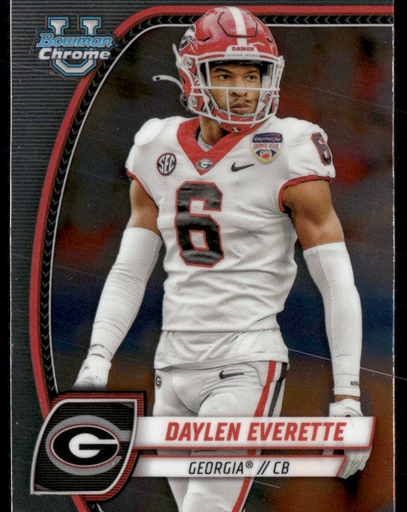 Daylen Everette 2024 Bowman University Chrome #55 Georgia Bulldogs