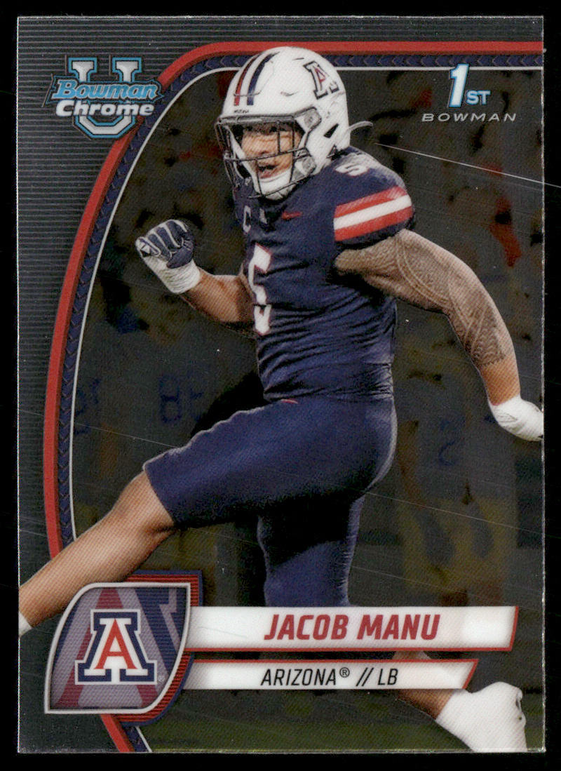 Jacob Manu 2024 Bowman University Chrome #81 Arizona Wildcats