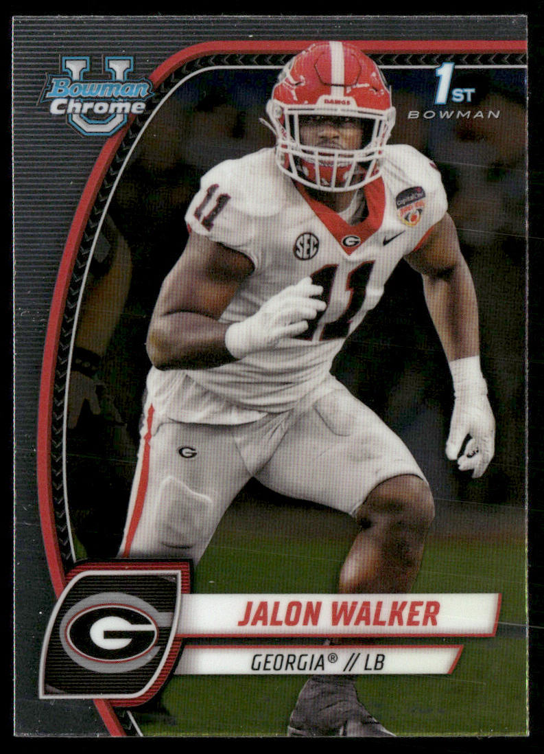 Jalon Walker 2024 Bowman University Chrome #89 Georgia Bulldogs