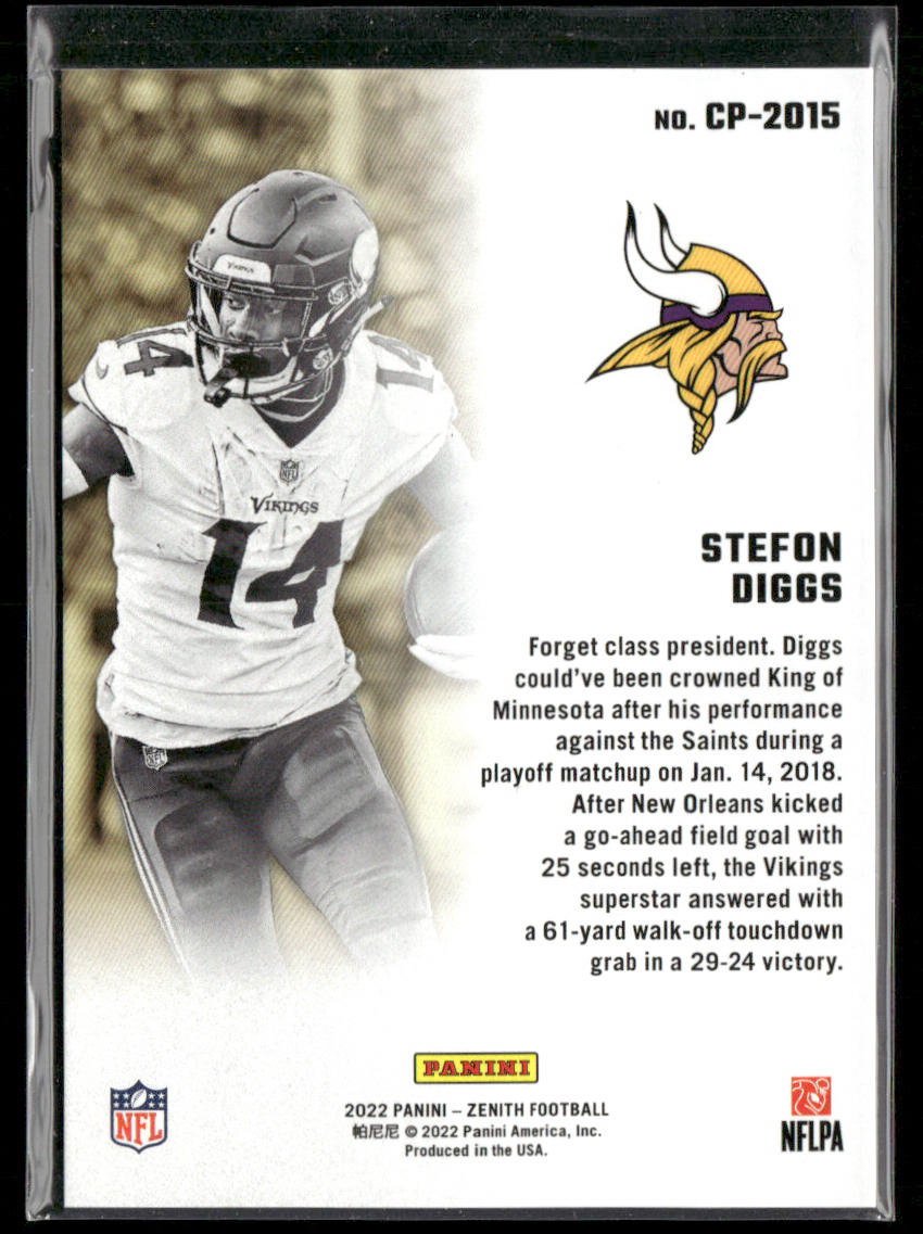 Stefon Diggs 2022 Zenith Class President #CP-2015 Minnesota Vikings