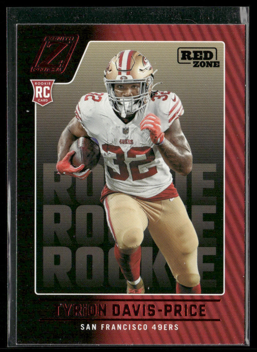 Tyrion Davis-Price 2022 Zenith Red Zone #126 RC San Francisco 49ers