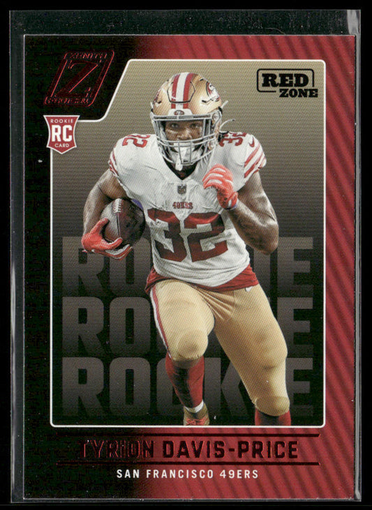 Tyrion Davis-Price 2022 Zenith Red Zone #126 RC San Francisco 49ers