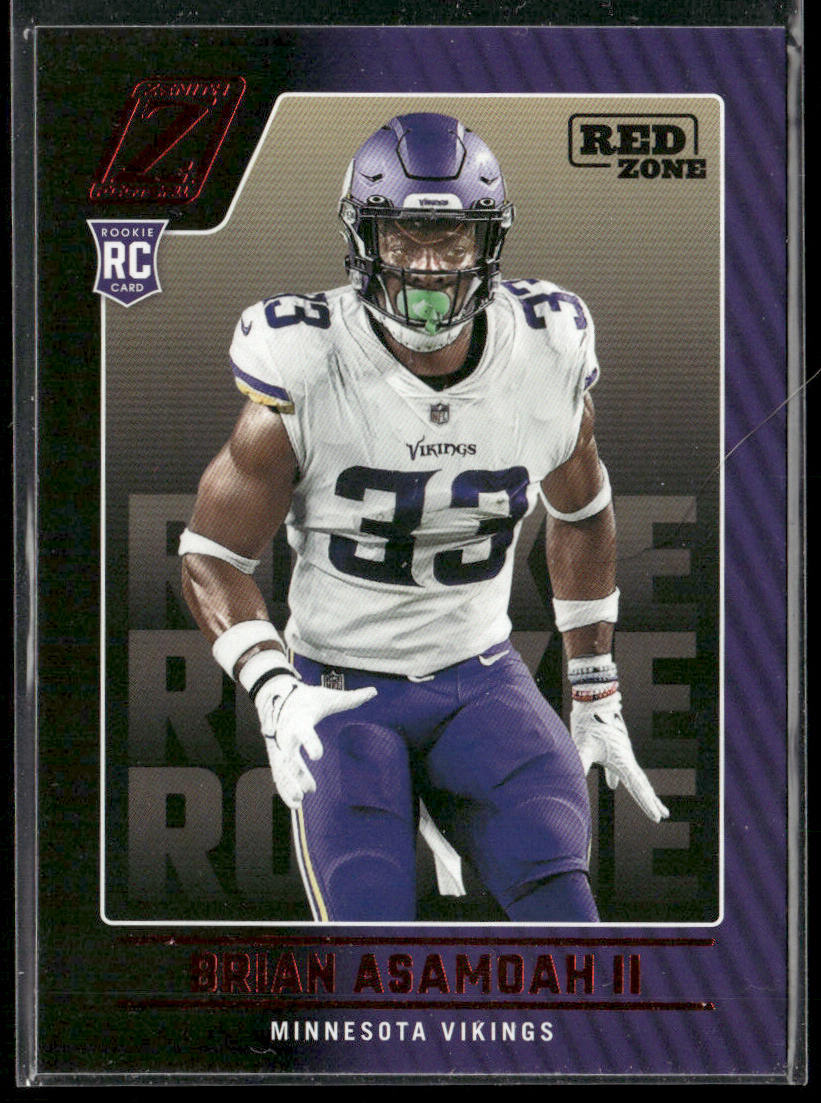 Brian Asamoah II 2022 Zenith Red Zone #171 RC Minnesota Vikings