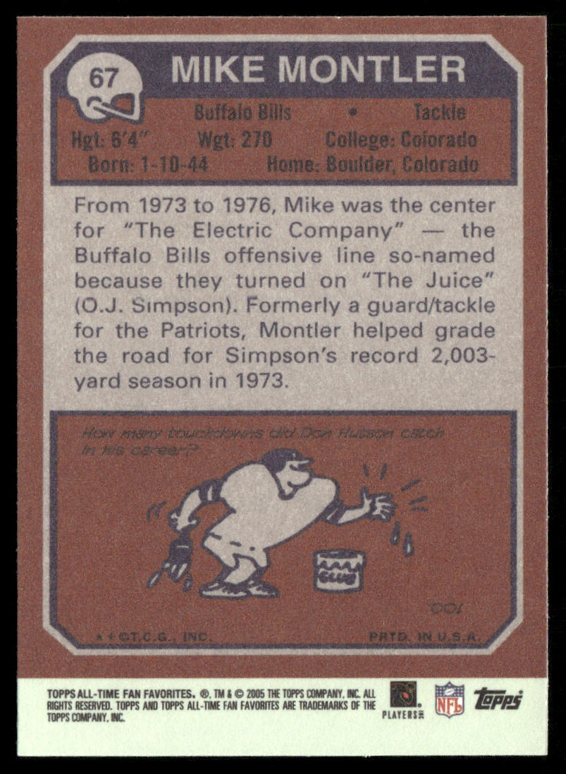 Mike Montler 2004 Topps Fan Favorites #67 Buffalo Bills