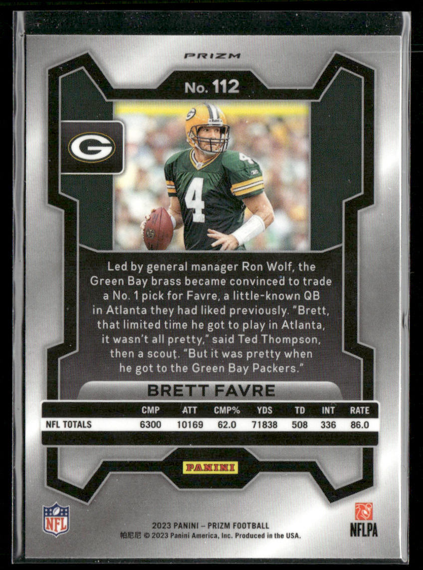Brett Favre 2023 Panini Prizm Disco #112 Green Bay Packers