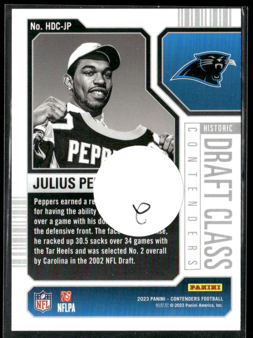 Julius Peppers 2023 Panini Contenders Historic Draft Class Contenders #HDC-JP