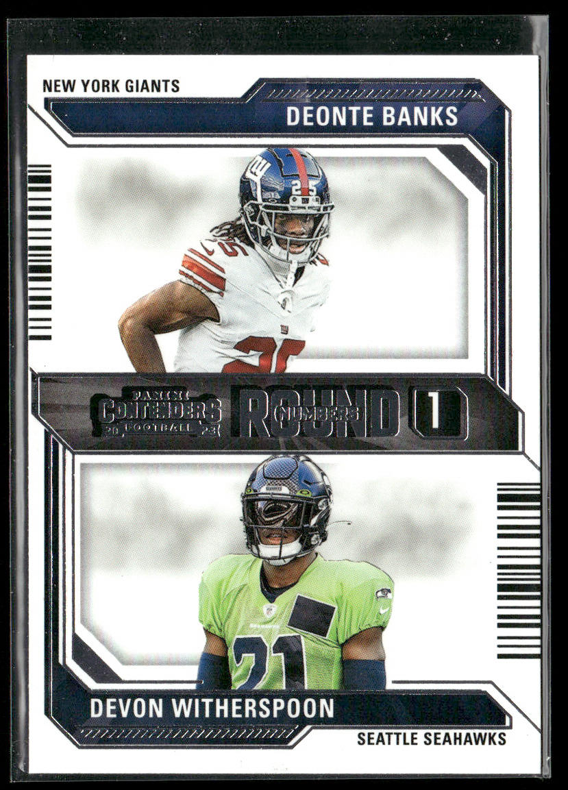 Deonte Banks / Devon Witherspoon 2023 Panini Contenders Round Numbers #5
