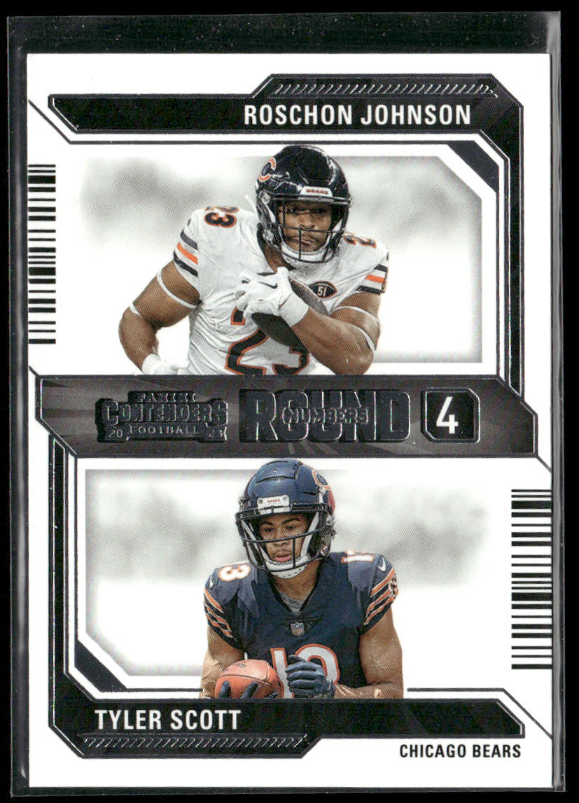 Roschon Johnson / Tyler Scott 2023 Panini Contenders Round Numbers #19 Bears