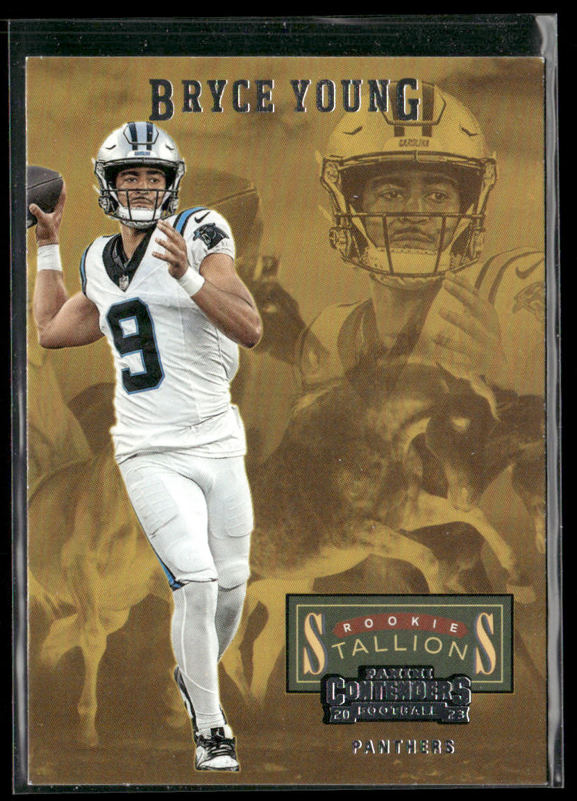 Bryce Young 2023 Panini Contenders Rookie Stallions #3 Carolina Panthers