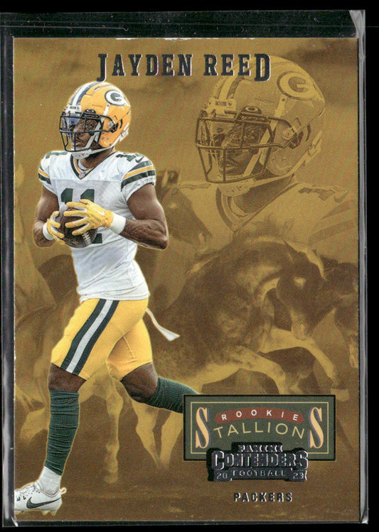 Jayden Reed 2023 Panini Contenders Rookie Stallions #22 Green Bay Packers