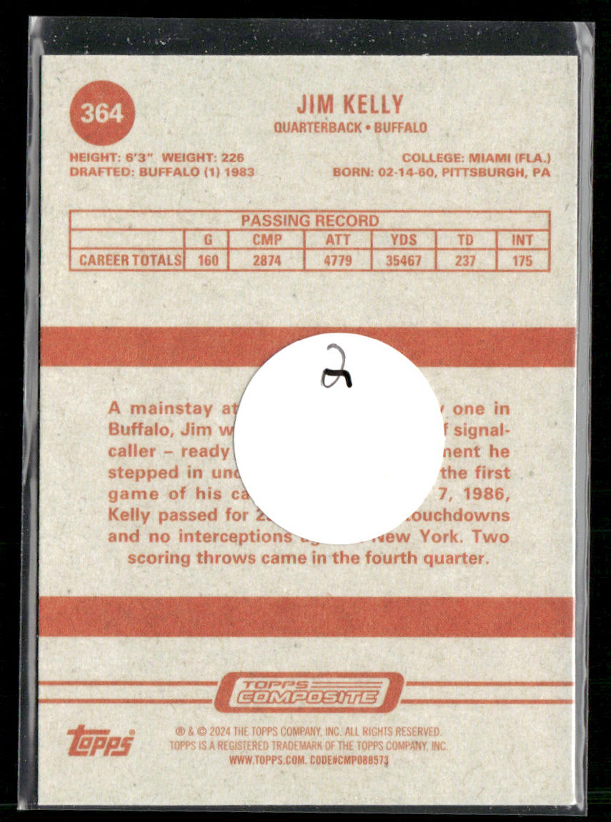 Jim Kelly 2023 Topps Composite #364 Buffalo Bills