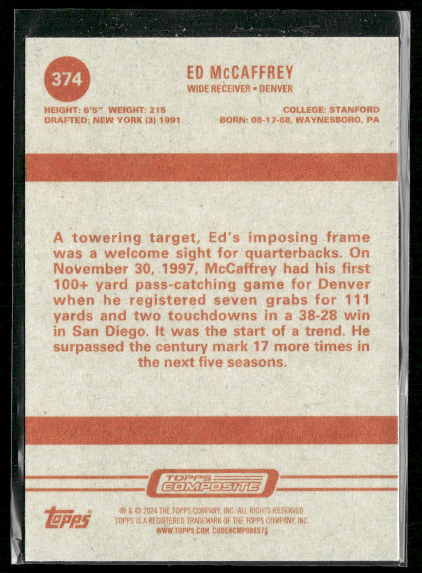 Ed McCaffrey 2023 Topps Composite #374 Denver Broncos
