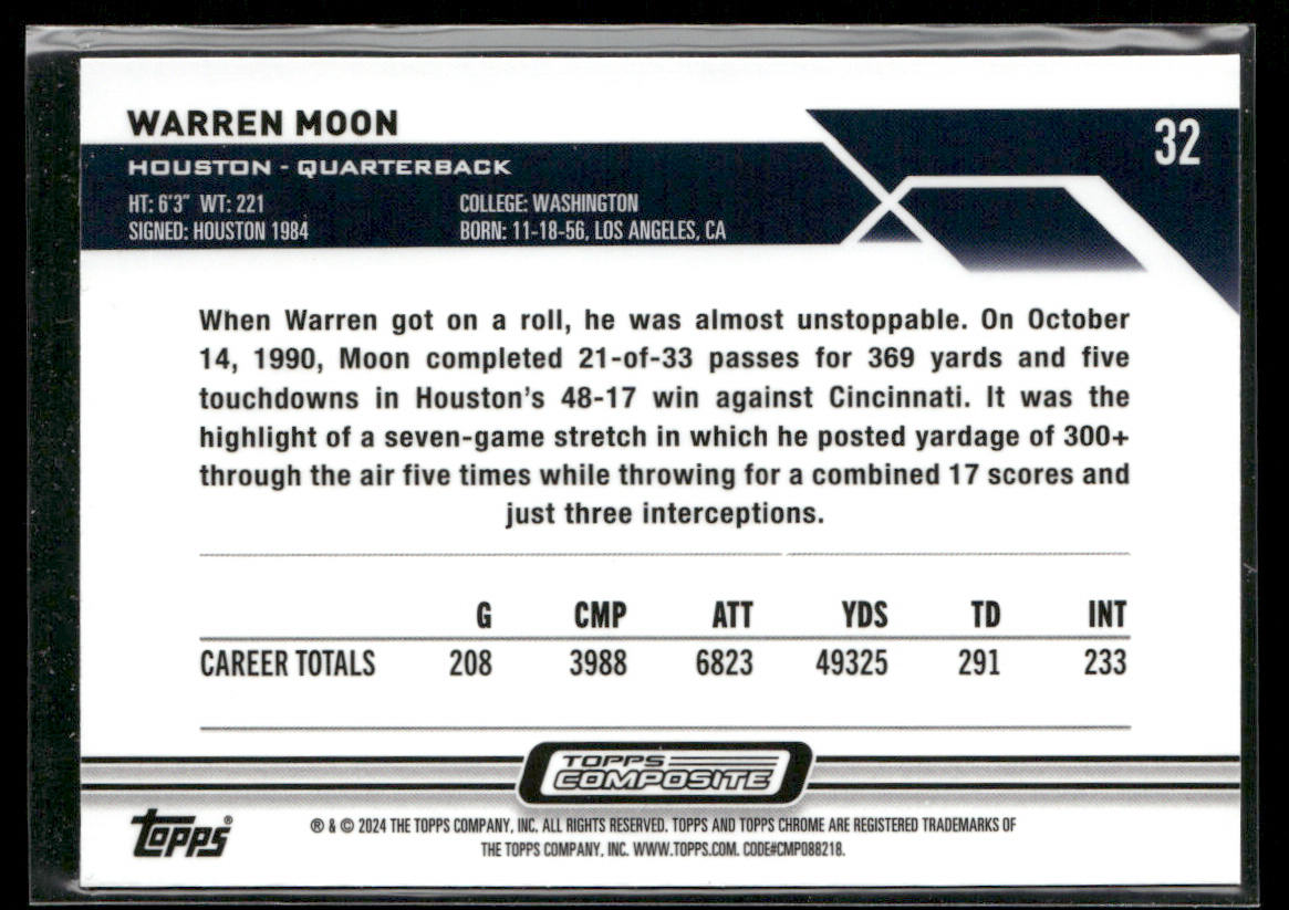 Warren Moon 2023 Topps Composite #32 Houston Oilers