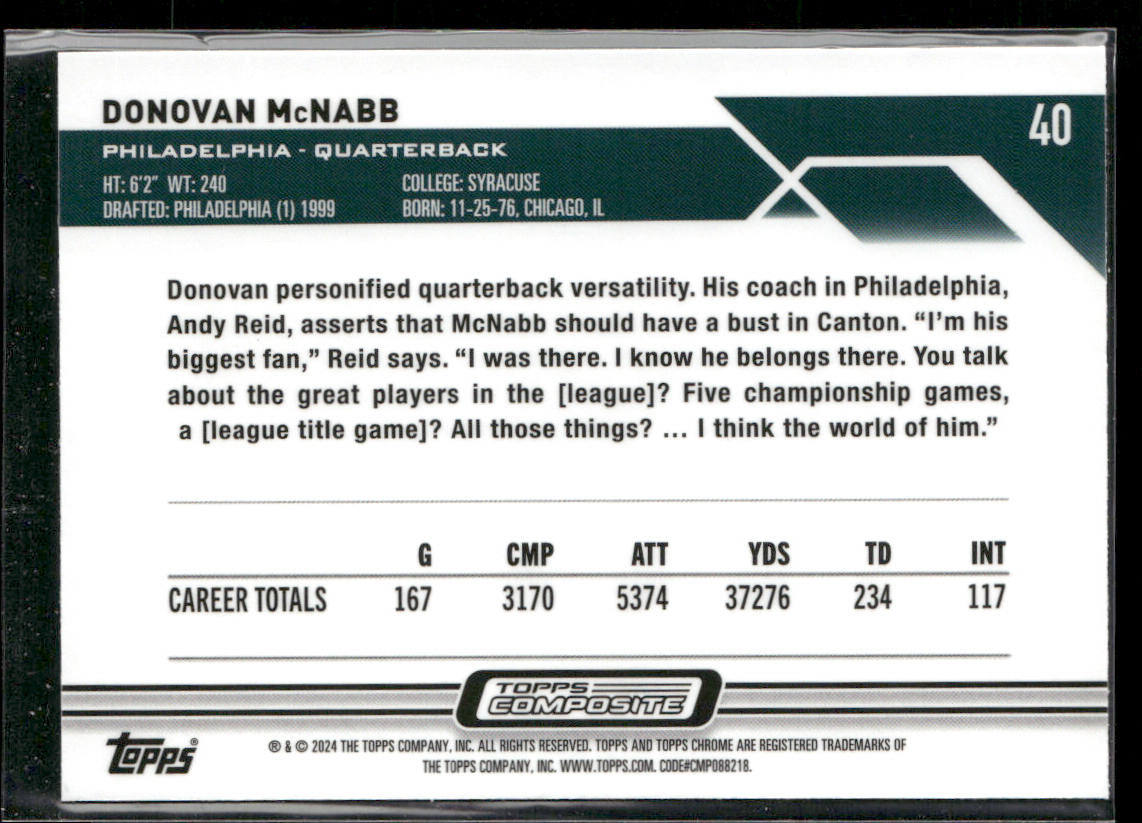 Donovan McNabb 2023 Topps Composite #40 Philadelphia Eagles