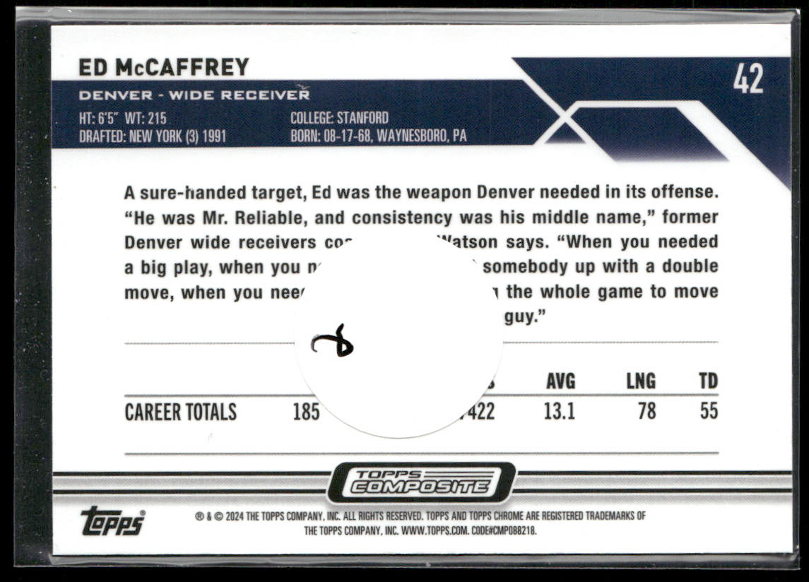 Ed McCaffrey 2023 Topps Composite #42 Denver Broncos