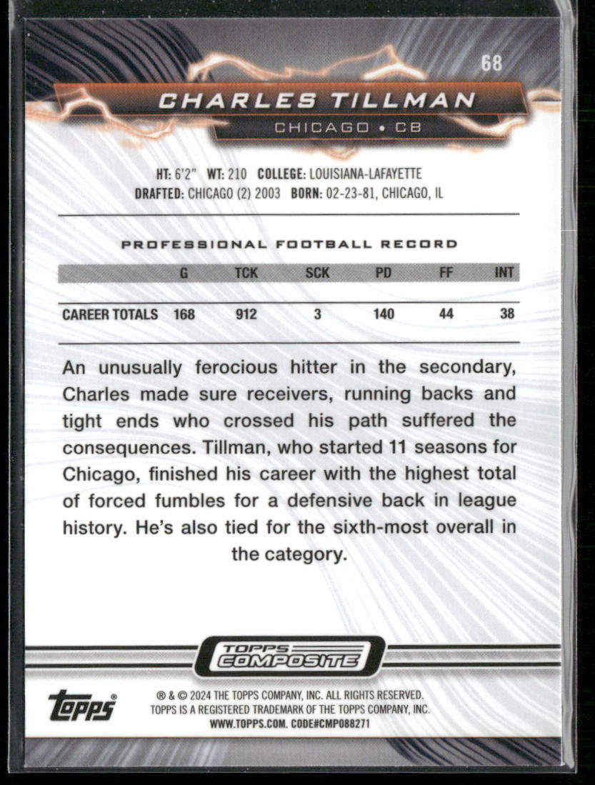 Charles Tillman 2023 Topps Composite #68 Chicago Bears